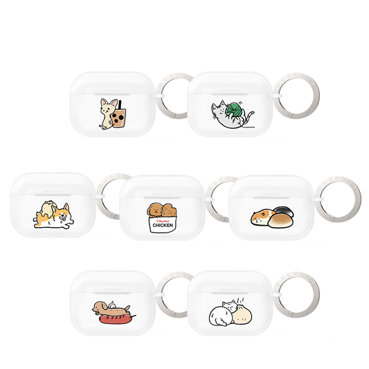 Hazy AirPods 1/2/3/4/Pro2 磨砂保護殼－Taiwan Food獨家設計(附扣環)