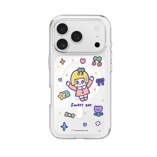 森田チェン コラボレーション - ピュアマグネティック クリスタルクリア 黄ばみ防止スマホケース（ファンタジーワールド）