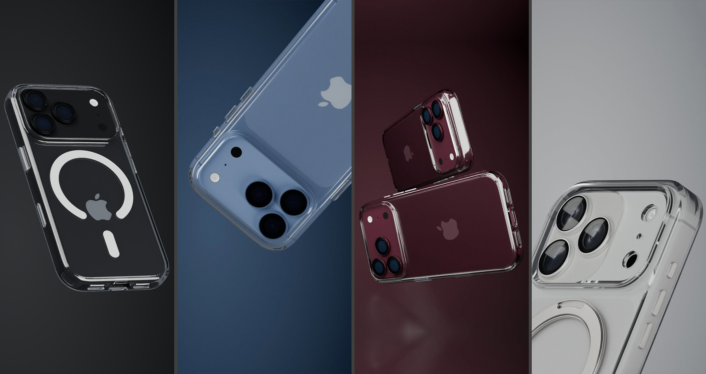 iPhone 18 系列 OVERDIGI 透明保護殼四款並列視覺